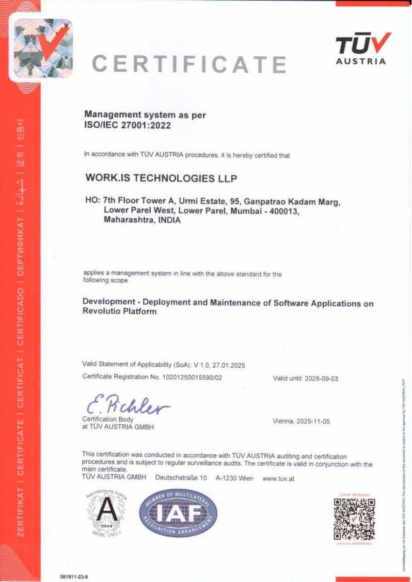 WORK.IS-TECHNOLOGIES-LLP Certificate